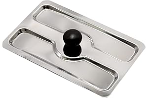 UOIENRT 2 Slice Toaster Dust Cover, Stainless Toaster Appliance Top Cover, Steel Electric Bread Maker Upper Cover for Bread Machine (6 x 4 Inch)