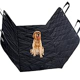 Pet Seat Covers for Car, Vitalismo Dog Car Seat Hammock Convertible Waterproof Mat Padded  Scratch Proof Machine Washable Nonslip for Cars Trucks and SUV- Black
