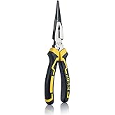 8 inch Needle Nose Pliers with Side Cutter|Forged From Chrome Vanadium Steel