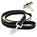 HIGO LED Dog Leash, USB Rechargeable Reflective Glowing Pet Leash, Reflective Light Up Dog Lead with Neoprene Padding Makes Your Pets Visible& Safe for Night Dog Walking (Green2, Led(47 inch))