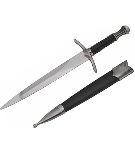 Dagger Kable10 Renaissance Dagger SZCO Supplies Black Wood 10-inch - Stainless Steel ...