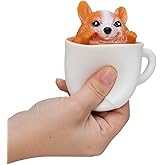 Schylling Pup in a Cup - Squeeze to Reveal Adorable Caffeine-Themed Companions - Style May Vary (Pack of 1)