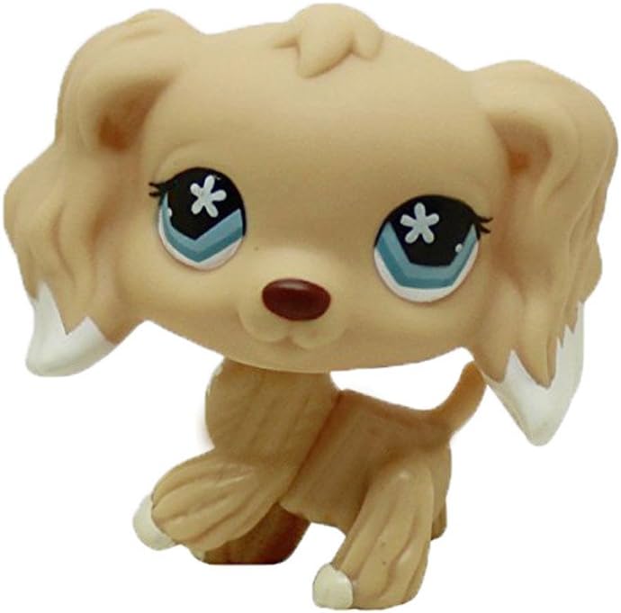 Meetsunshine Rare Littlest Pet Shop,2.5 inches LPS Pet Collie Dog PVC Child Girl Figure Toy Loose Cute Doll Brown