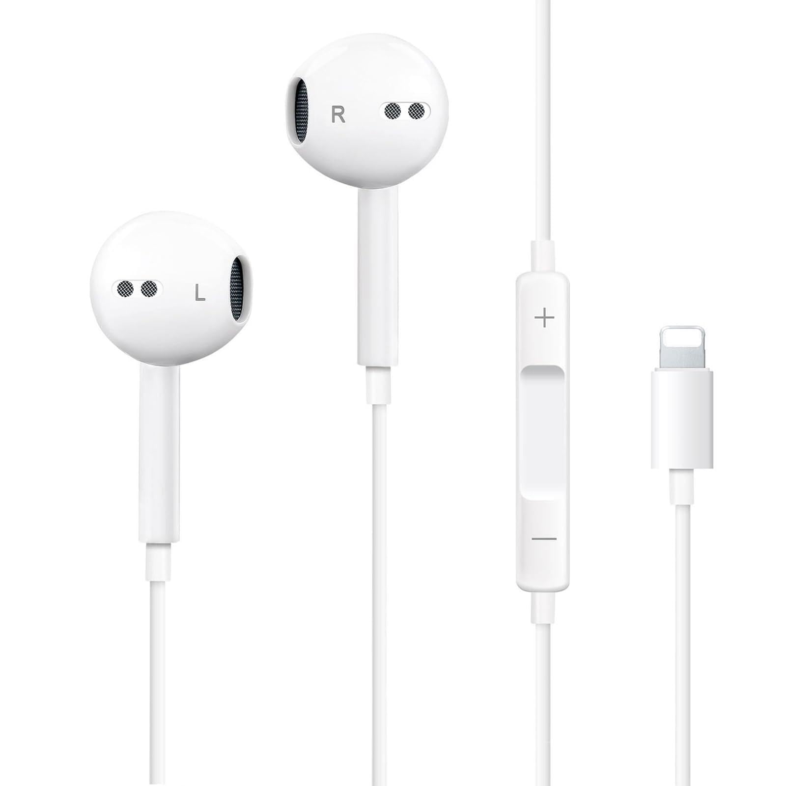 Photo 1 of ?Plug & Play? Headphones for iPhone,?No Bluetooth? Wired Earbuds Earphones with Built-in Microphone Support Volume Control, Compatible with iPhone 14/13/12/11 Pro Max/Xs Max/XR/X/7/8 Plus