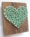 Sweet and small rustic wooden aqua string art heart block for Father's Day, Weddings, Anniversaries, Birthdays, Valentine's Day, Christmas, house warming and just because gifts.