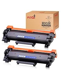 FUZOO with Chip Compatible Toner Cartridge Replacement for TN760 TN-760 TN730 Use with Brother HL-L2350DW HL-L2390DW HL-L2395DW MFC-L2710DW HL-L2370DW MFC-L2750DW DCP-L2550DW Printer (2 Pack, Black)