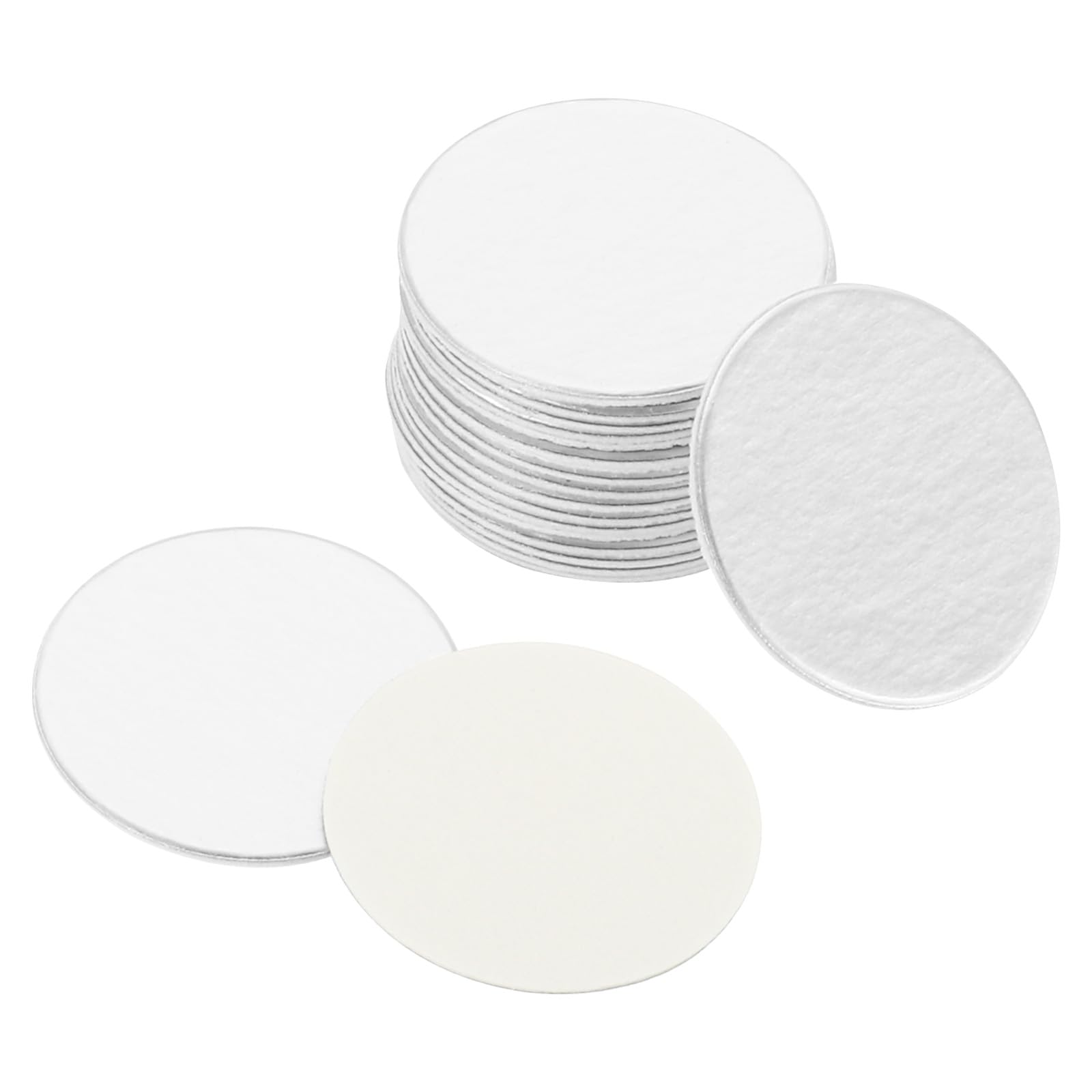 PATIKIL 18mm/0.7" Aluminum Foil Cap Liner, 100Pcs Resistant Tamper Induction Heat Sealer Sealing Liners for PE/HDPE Plastic Bottle Jar Lid