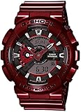 Casio G-Shock Red-Tone Analog Digital Dial Resin Quartz Men's Watch GA110NM-4A