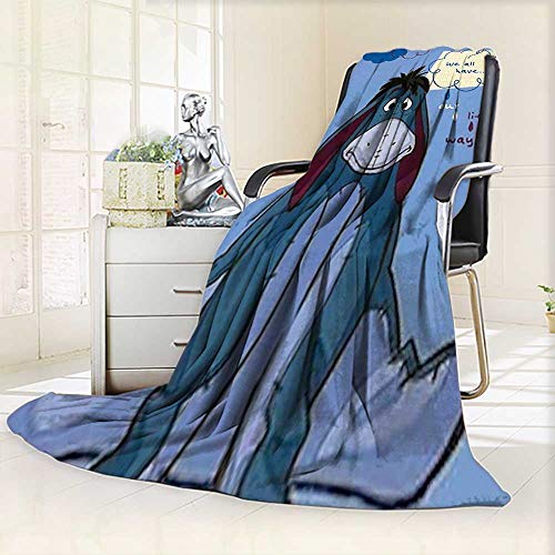 Printed Blanket,Winnie The Pooh Eeyore Our Little Ways Soft Throw 60