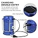 GARMAR Camping Lantern Flashlight, Solar Portable Outdoor LED lights, Rechargeable Bright Night Lamp for Hiking, Camping, Emergencies, Hurricanes, Outages. (Blue)