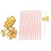 MonkeyJack 25x Glitter Gold Unicorn Paper Straws Disposable for Kids Birthday Party Decoration-Pink
