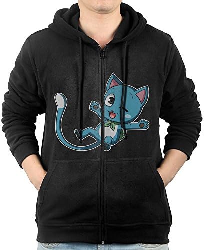 Boyfriend Anime Blue Cat Happy Fairy Tail Full Zip Hooded Pullover Hoodies
