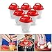 Silicone Egg Cooker Set,Non Stick Egg Poacher,Soft Hard Boiled Egg Maker Cups Without Shell,Boiled,Steamer with Egg Holder,LiD (9 Packs)