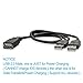 Electop USB 2.0 A Female to Dual USB Male Jack Y Splitter Charger Cable