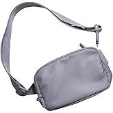 Bettissi Mini Belt Bag Fanny Pack for Women, Men, Junior, Teens, Unisex Fashion Waist Crossbody Sling Bags, Travel Biking, Everywhere with Adjustable Strap, Lightweight Nylon Waterproof (Light Grey)