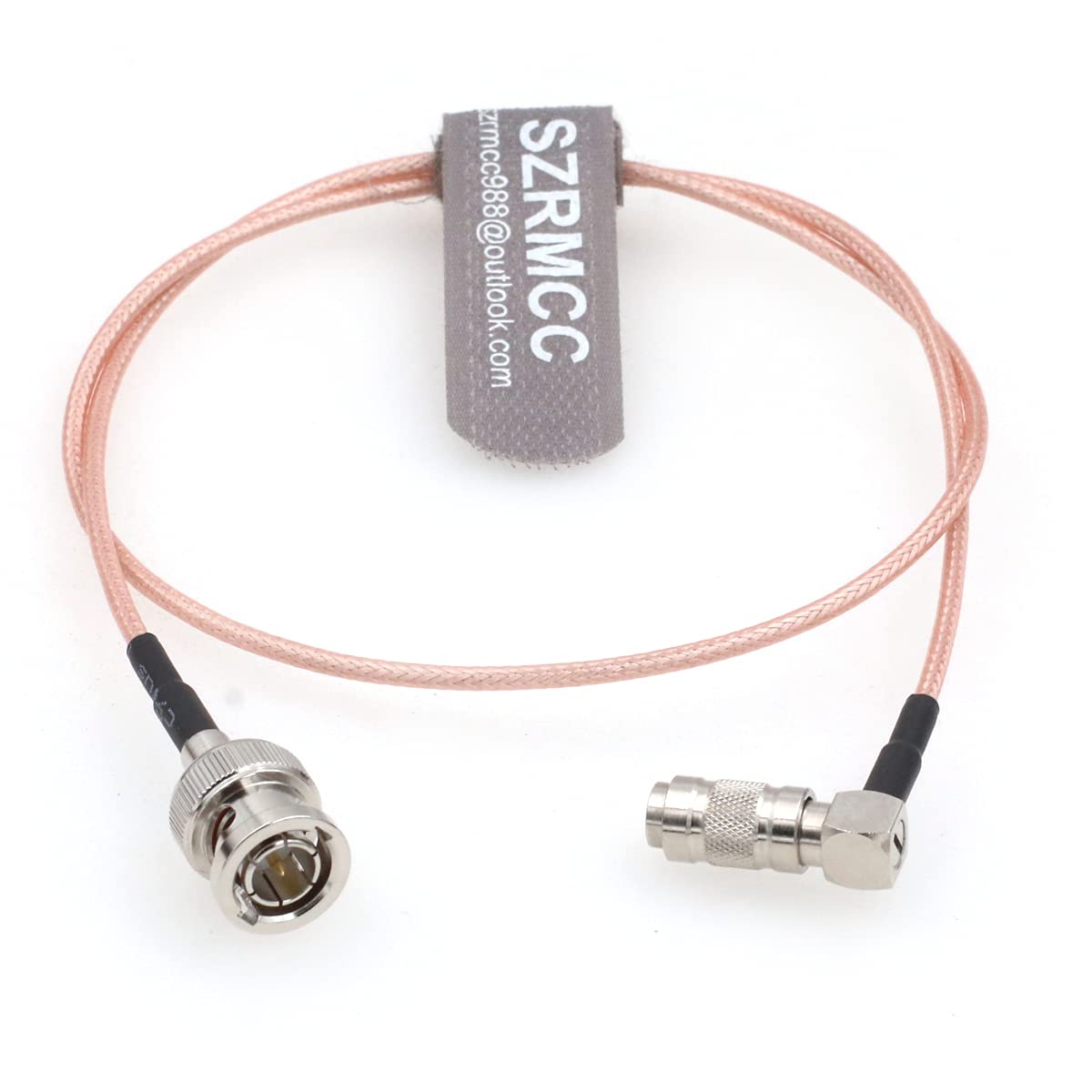 SZRMCC HD SDI BNC Male to Right Angle DIN1.0/2.3 Male RG179 75ohm RF Coaxial Cable for 4K Video Camera Monitor Recorders (60cm)