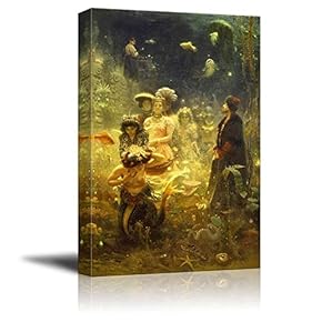 Sadko in The Underwater Kingdom by Ilya Repin - Canvas Print Wall Art Famous Painting Reproduction - 12" x 18"