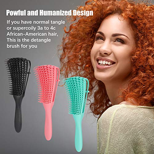 SOSPIRO 3 Pack Detangling Brush, Detangler Brush for Afro America