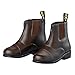 Saxon Girls Equileather Zip Front Boots, Black, Child Size 2