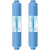 Geekpure Replacement 10 inch Universal Inline Deionization DI Water Filter - TDS Down to 0-1/4" Thread (2 Count)