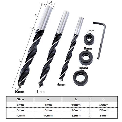 image for RUITOOL Pocket Hole Jig System with 6mm, 8mm, 10mm Drill Bits