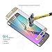 Amuoc HD Ballistic Glass Screen Protector for Samsung Galaxy S7 edge, 2 Pack,Gold
