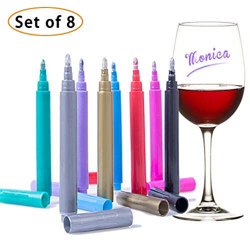 The Original Wine Glass Markers (Set of 8 Wine Markers) Lifetime