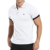 YTD Men’s Classic Polo Shirt Short Sleeve Shirts Lightweight Slim Fit Casual Tops