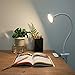 LEPOWER LED Clip On Light, 360° Angle Changeable Gooseneck Reading Light, Brightness Changeable Clip Lamp, Perfect Desk Lamp for Reading, Studying, Working(Metal)-No AC Adapter