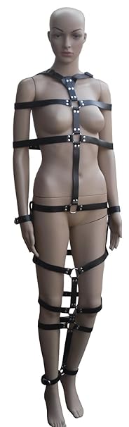Bondage Leder ganz Körper Riemen Fessel Harness - Leder Hand Fuß Fesseln Fesselset