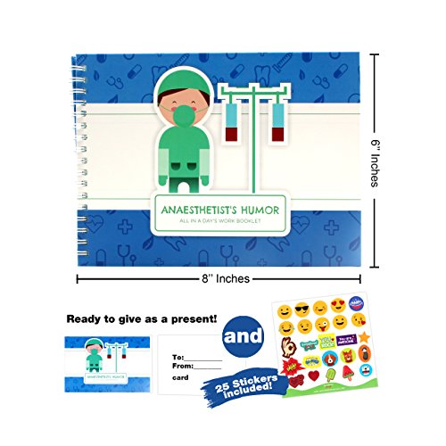 Perfect Anesthesiologist Gifts - Booklet for Your Anesthetist Doctor - Great Idea to Say Thank You After Your Surgical Procedure - Includes Stickers, Jokes and Quotes - Perfect For a Nurse Anesthetist