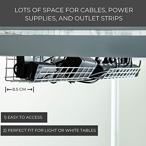image for ProOffice Under Desk Cable Management Tray with Straps - Cable Organiz