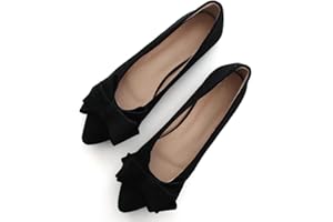 TN TANGNEST Women Fashion Bowknot Flats Comfort Pointed Toe Dress Shoes