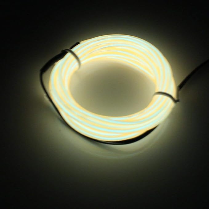 Lerway 5M Bunte Luminous EL Wire Elektrolumineszenzdraht EL Neon Kabel LED-Licht Glowing Beleuchtung Flexible Lampe + Control
