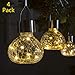 GIGALUMI Hanging Solar Lantern, 4 Pack Outdoor Christmas Decorations, Hanging Solar Lights Outdoor Waterproof, Garden Decor for Lawn, Garden, Yard, Tree Warm White