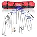 Paintless dent repair Tools - WHDZ Rods dent repair kit - PDR Rods Auto Body Dent Repair Hail Damage Removal Tools with Dent Hammer Tap Down PDR Rods Tool for Car Dent Ding Removal