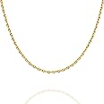 PAVOI Italian Solid 925 Sterling Silver, 22K Gold Plated Chain Necklaces | Snake, Square Box, Cable, Super Flex Curb, Miami Cuban and Rope Diamond-Cut Herringbone Necklace for Women and Men | MADE IN ITALY