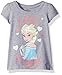 Disney Little Girls' Toddler Frozen Elsa Love Forever Puff Short Sleeve T-Shirt, Heather Grey, 2T