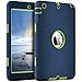 iPad Mini Case, iPad Mini 2 Case, iPad Mini 3 Case, BENTOBEN 3 in1 Anti-Slip Hybrid Hard PC Soft Silicone Heavy Duty Rugged Shockproof Protective Cover for iPad Mini 1/2/3, Navy Blue &Yellow