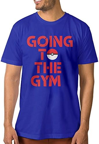 Candi Men's Pokemom Go To The Gym Tshirt T Shirt Summer Casual RoyalBlue Size XXL