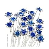 TQWY Lovely Charm 20pcs Wedding Bridal Party Diamante and White Faux Prom Pearl Flower Rhinestone Crystal Hair Pins Clips Grips Pins Hairpins Bridesmaid Clips