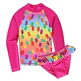 TFJH Girls Swimsuit Popsicles 7-8 Years UPF 50+ UV