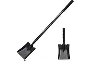 ABTOOL Small Square Shovel for Digging, Garden Shovel Trench Shovel with 43.3 inches Metal Handle, Spade Shovel for Digging Trenching Gardening Landscaping Farming Camping, Black