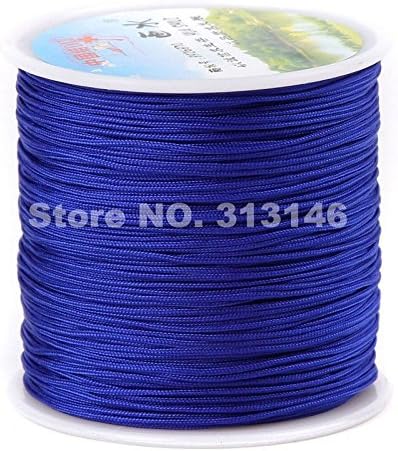 MGIE 70M/Spool 1MM Hand Knitting Craft Nylon Black Satin Chinese Knotting Silky Macrame Cord Beading Braided Macrame Shamballa Kumihimo String Thread Wire Line Rope