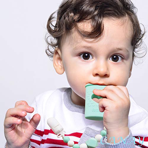 Coffee Cup Teething Toys | Baby Teether Toys with Teether Pacifier Clip Holder | BPA-Free Molar Teether Toys | Best