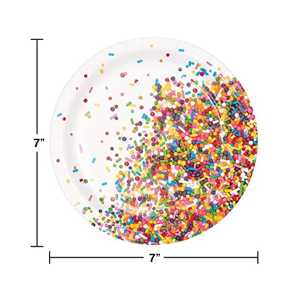 Creative Converting Confetti Sprinkles Dessert Plates, 24 ct The Home