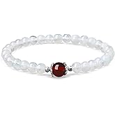 COAI Women's Birthstone Bracelet Moonstone Bracelet Crystal Bracelet for Women