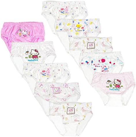 Big and Little Girls' 10-Pack 100% Organic Cotton Briefs Underwear