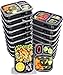 Utopia Kitchen Plastic Food Storage Container Pack with Lid (20, 3 Compartment)