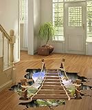 3D Self-adhesive Mural Arts Decals Wall Stickers for Room Stair Nursery Decor Ceiling Floor Sticker 24x35 inches